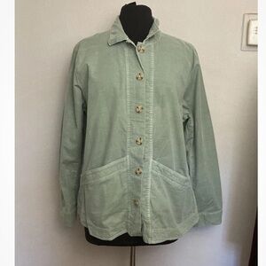 2-8 J Jill Green Jacket Chore Supply Petite Large PL